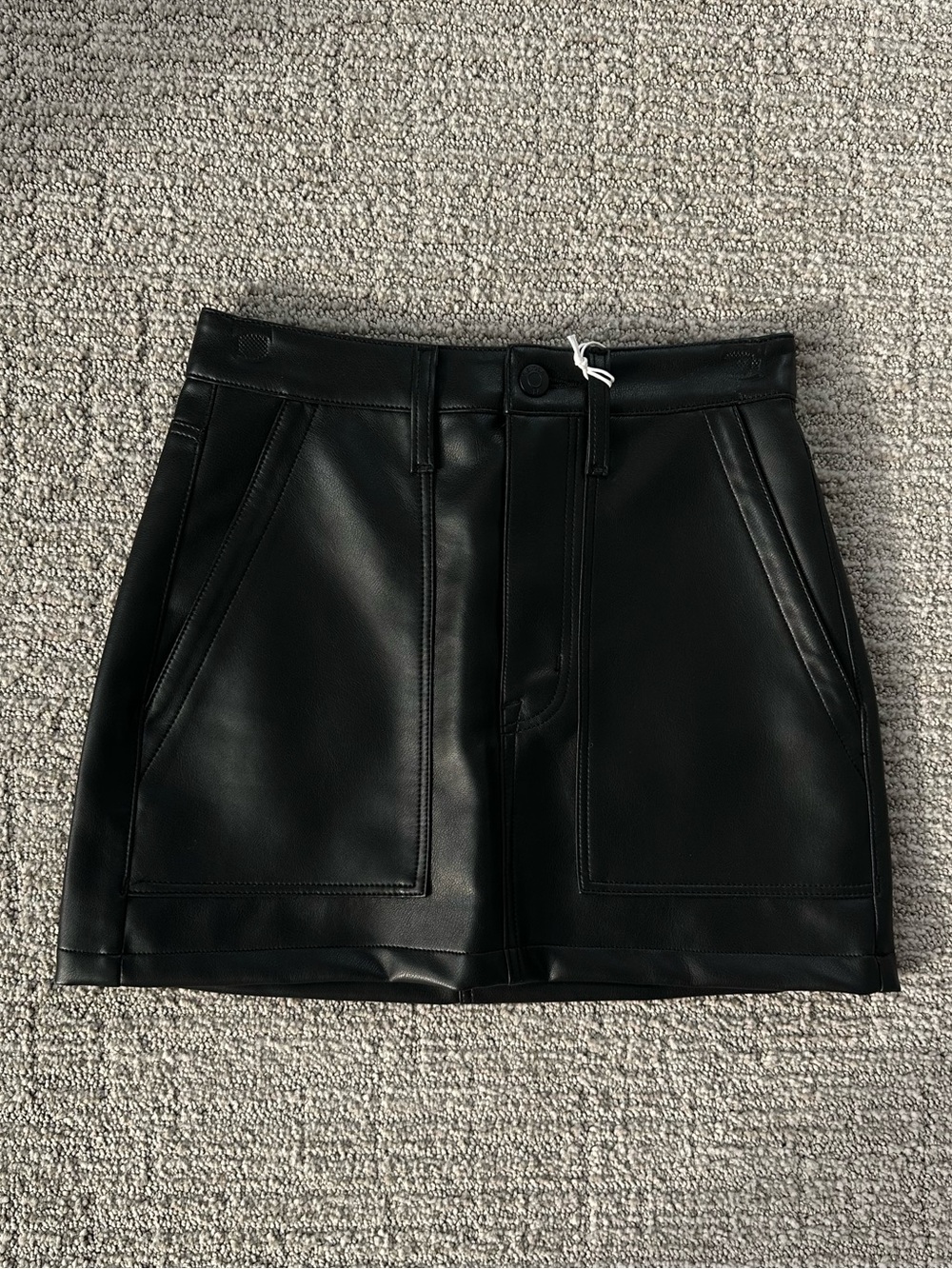 Pistola Black Faux Leather Skye Mini Skirt